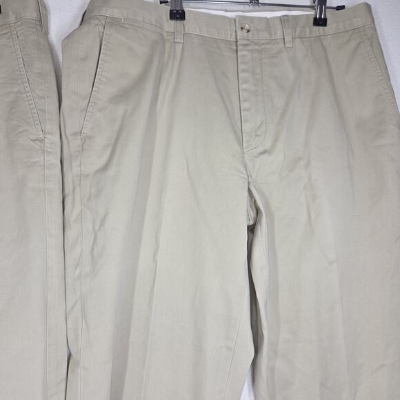 Vtg Polo Ralph Lauren Preston Pants Mens Flat Front 36x29 Preppy Chino Lot of 2 - Picture 10 of 13